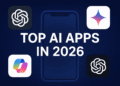 Feature image showing logos of popular AI apps for 2026 including productivity, creativity, and chat-based AI tools