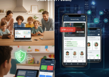 OurPact interface showing automated screen time schedules and instant app blocking.
