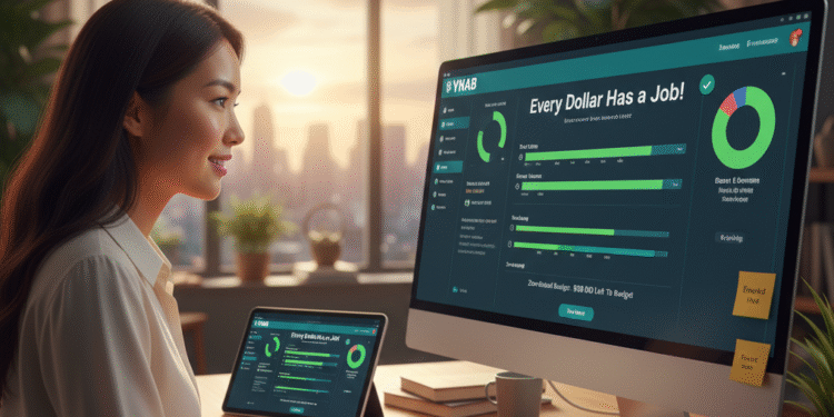 YNAB budgeting interface showing zero-based planning and monthly expense allocation for US users.